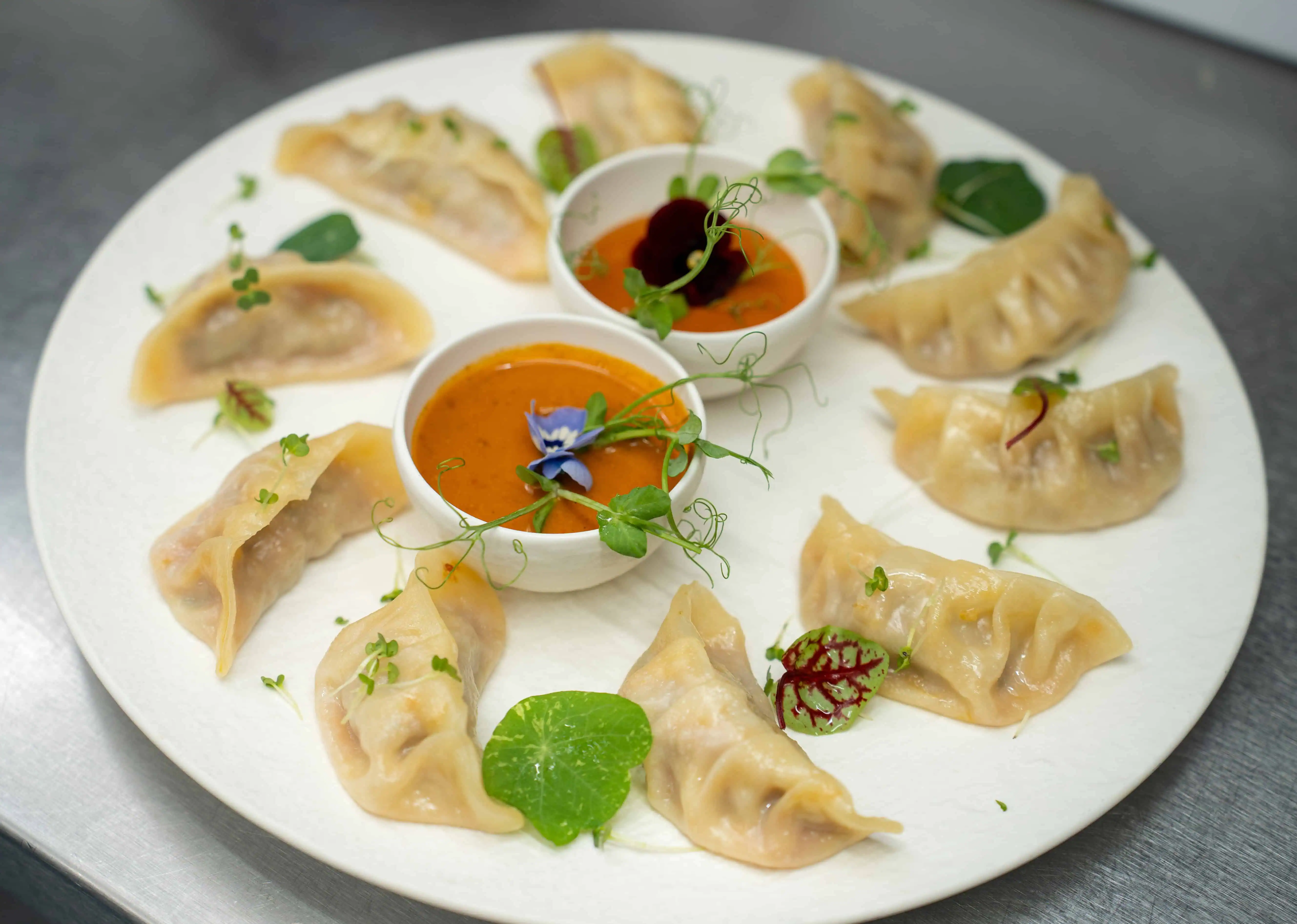 Nepalese momo and Asian fusion food at Dé Buddha in Johnstone